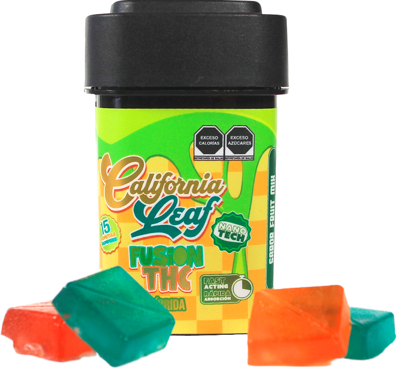 California Leaf® | Gomitas Fusion Delta 9 NANO TECH THC 25 mg/pza | 15 ó 30 piezas