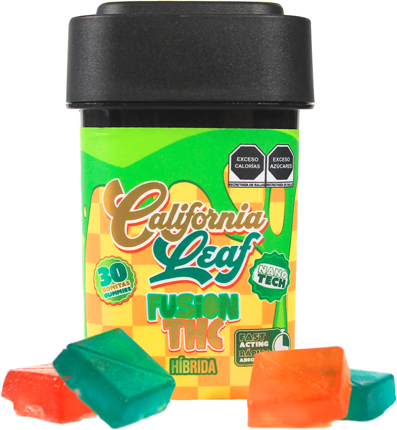 California Leaf® | Gomitas Fusion Delta 9 NANO TECH THC 25 mg/pza | 15 ó 30 piezas