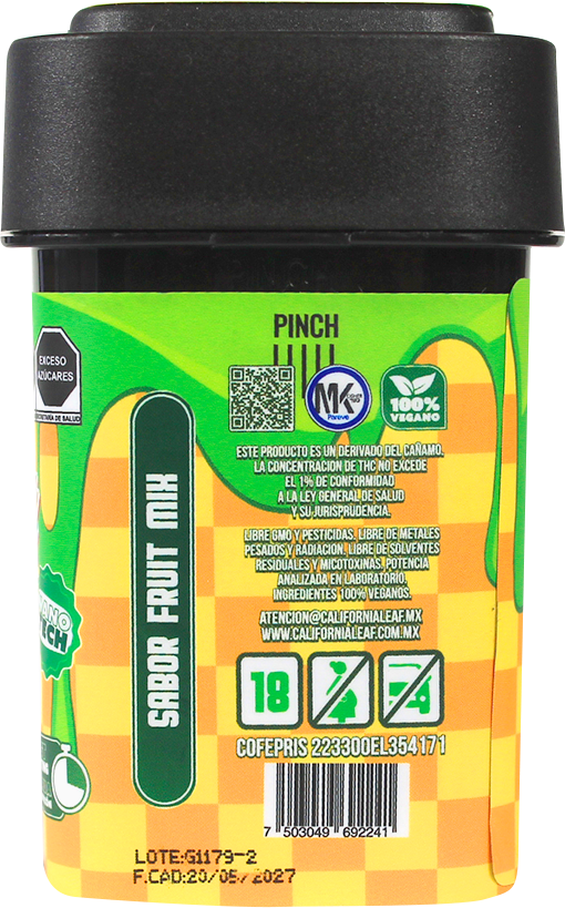 California Leaf® | Gomitas Fusion Delta 9 NANO TECH THC 25 mg/pza | 15 ó 30 piezas