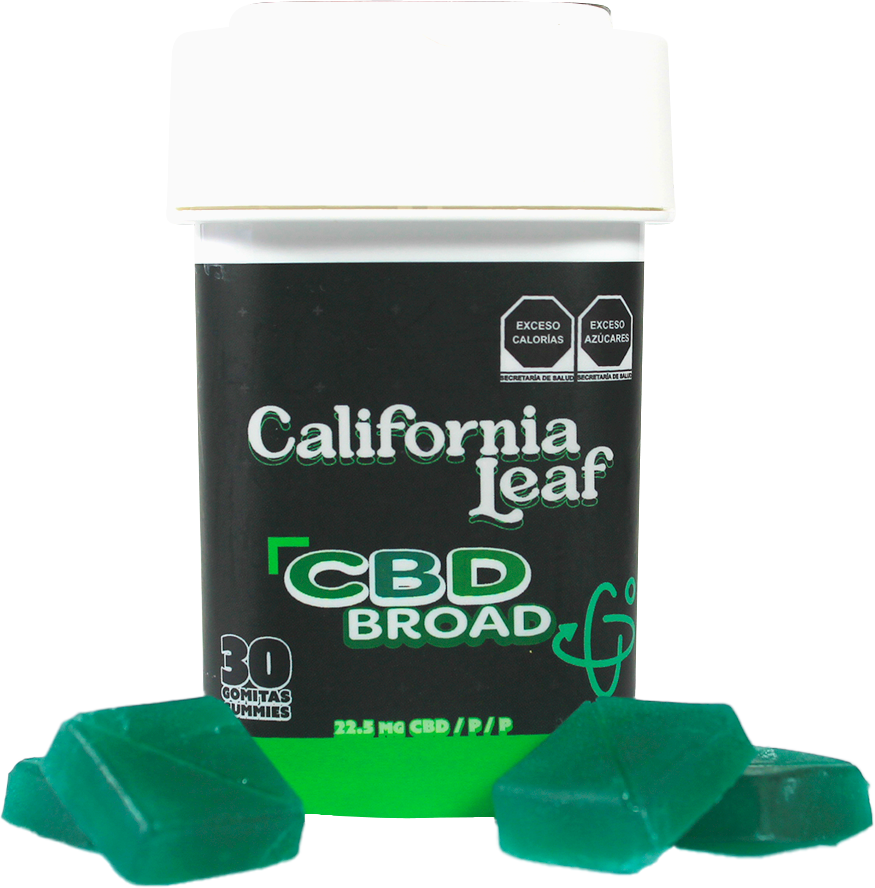 California Leaf® | Gomitas CBD Broad (Limoneno – 22.5 mg CBD Nano Broad) | 15 ó 30 piezas.