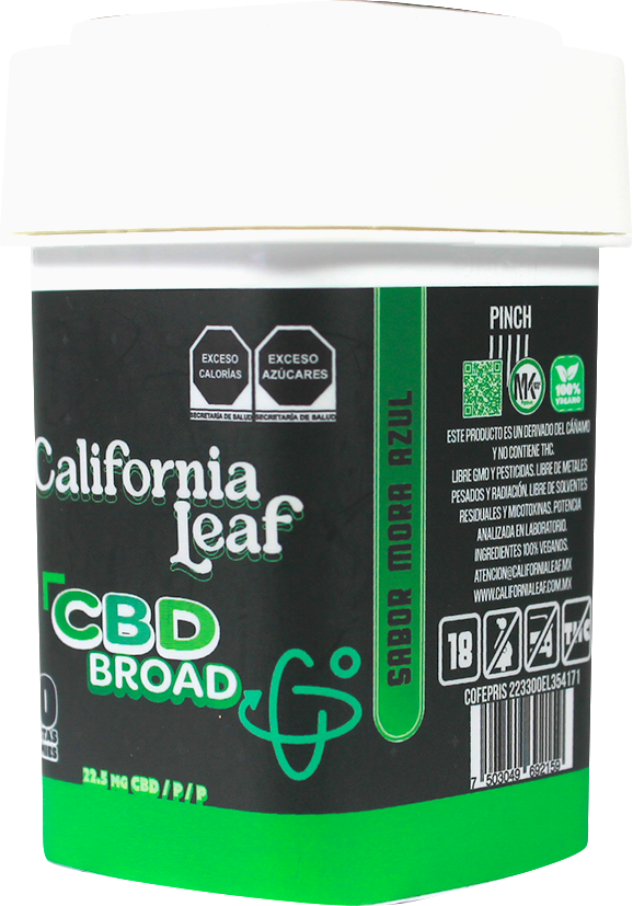 California Leaf® | Gomitas CBD Broad (Limoneno – 22.5 mg CBD Nano Broad) | 15 ó 30 piezas.