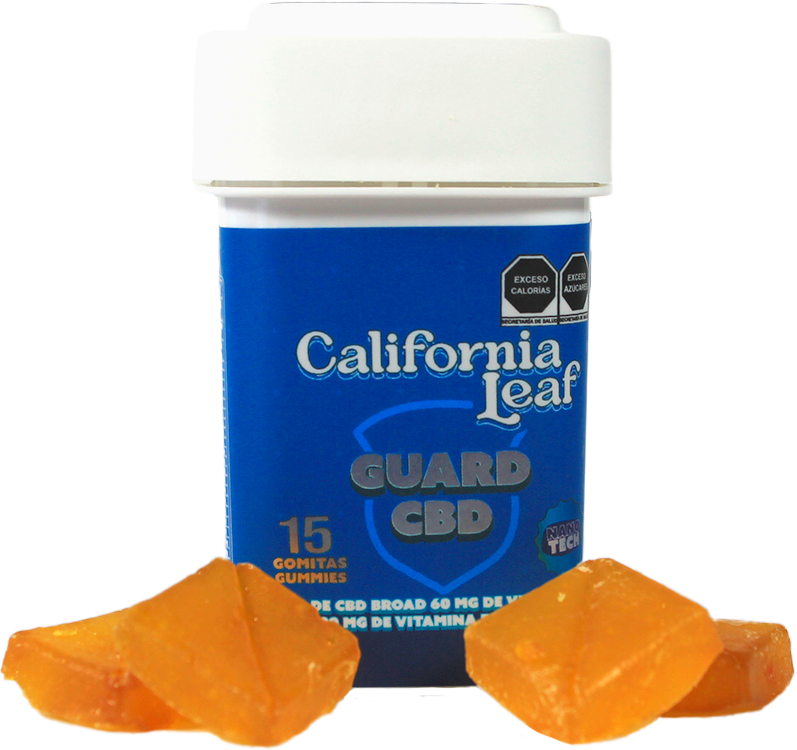California Leaf® | Gomitas Guard CBD (Mirceno – 10 mg CBD Nano Broad) |15 ó 30 piezas.