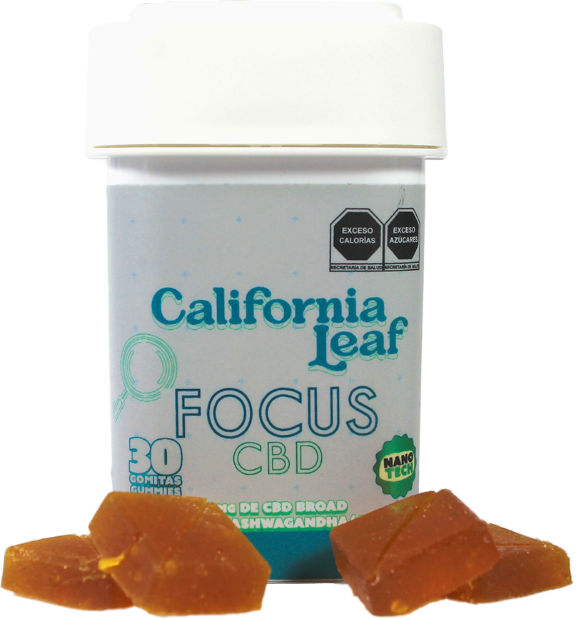 California Leaf® | Gomitas Focus CBD (Betacariofileno – 10 mg CBD Nano Broad) |15 ó 30 piezas.