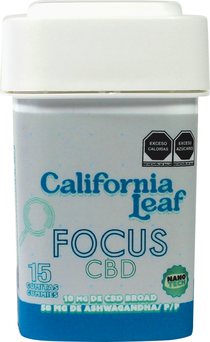 California Leaf® | Gomitas Focus CBD (Betacariofileno – 10 mg CBD Nano Broad) |15 ó 30 piezas.
