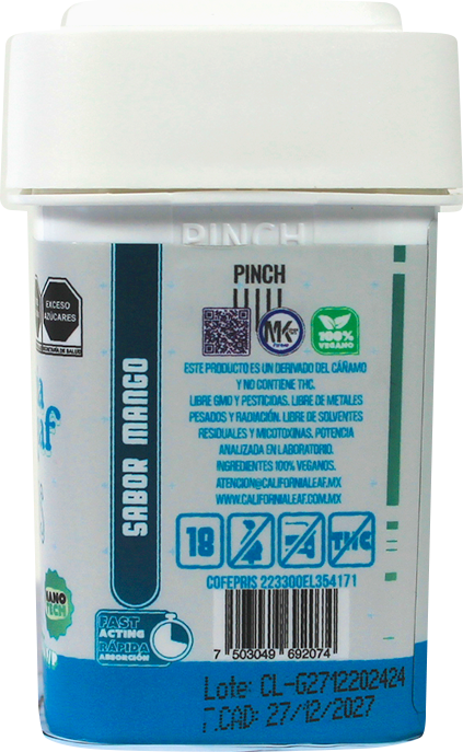 California Leaf® | Gomitas Focus CBD (Betacariofileno – 10 mg CBD Nano Broad) |15 ó 30 piezas.