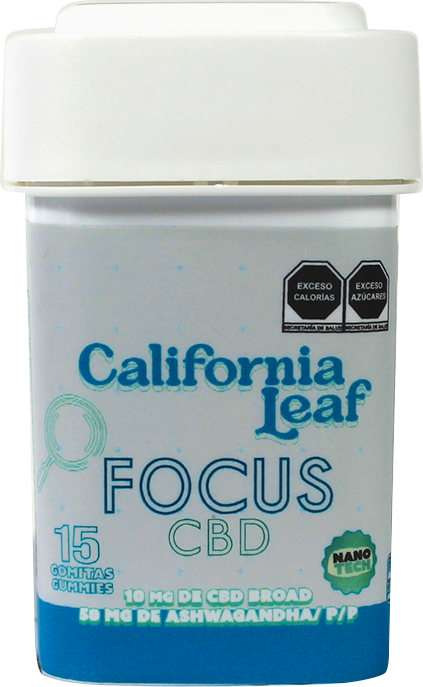 California Leaf® | Gomitas Focus CBD (Betacariofileno – 10 mg CBD Nano Broad) |15 ó 30 piezas.