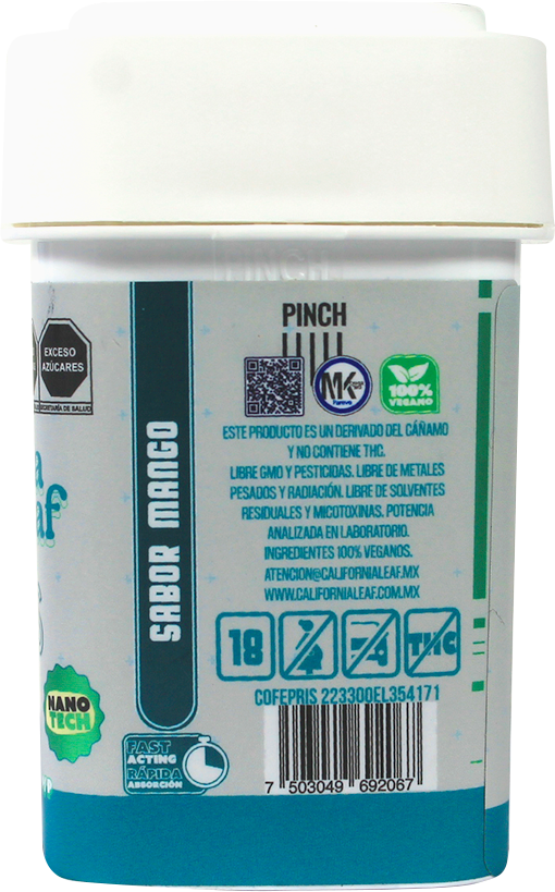California Leaf® | Gomitas Focus CBD (Betacariofileno – 10 mg CBD Nano Broad) |15 ó 30 piezas.