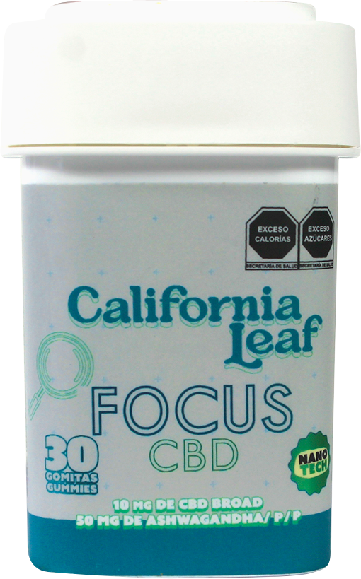California Leaf® | Gomitas Focus CBD (Betacariofileno – 10 mg CBD Nano Broad) |15 ó 30 piezas.