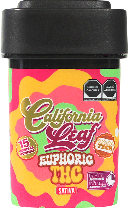 California Leaf® | Gomitas Euphoric NANO TECH Delta 9 THC 25 mg/pza | 15 ó 30 piezas