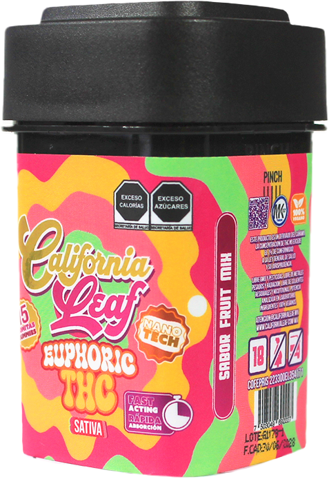 California Leaf® | Gomitas Euphoric NANO TECH Delta 9 THC 25 mg/pza | 15 ó 30 piezas