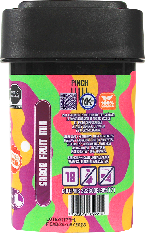 California Leaf® | Gomitas Euphoric NANO TECH Delta 9 THC 25 mg/pza | 15 ó 30 piezas