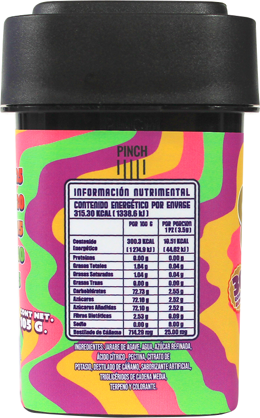 California Leaf® | Gomitas Euphoric NANO TECH Delta 9 THC 25 mg/pza | 15 ó 30 piezas