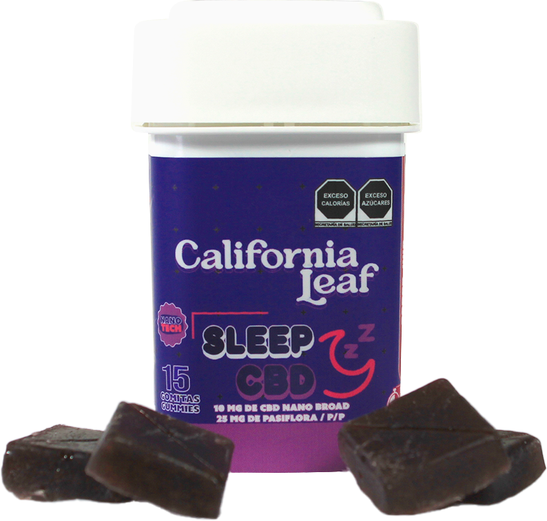 California Leaf® | Gomitas Sleep CBD (Linalool – 10 mg CBD Nano Broad) |15 ó 30 piezas.