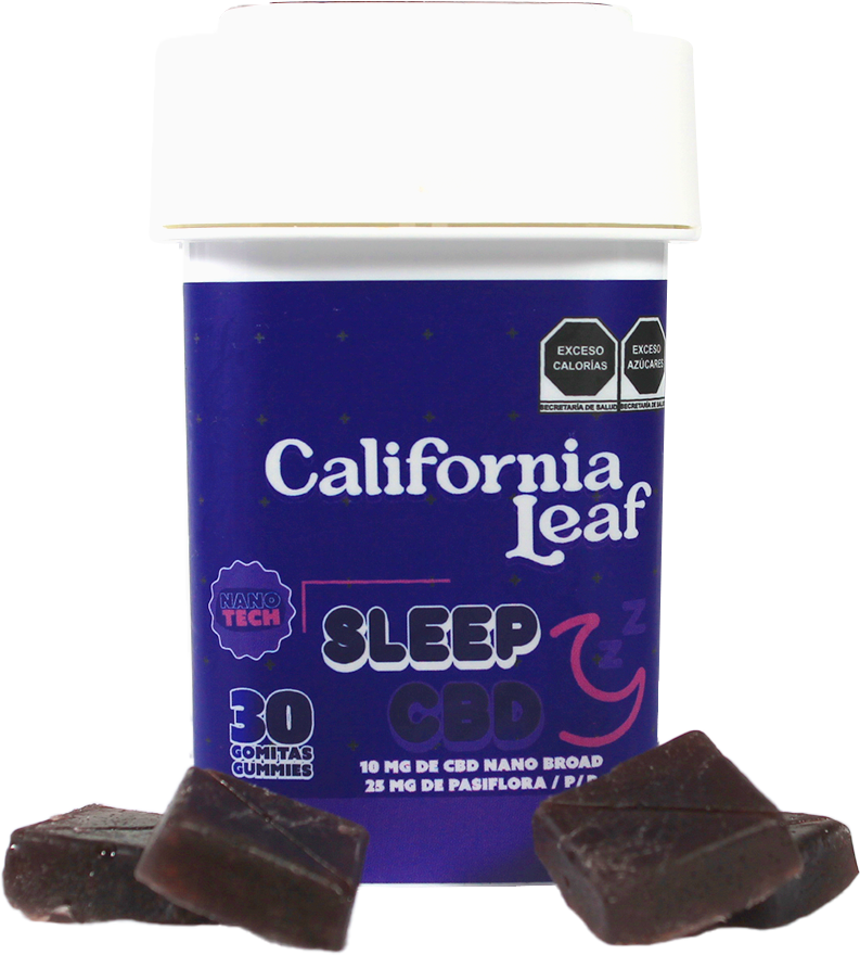 California Leaf® | Gomitas Sleep CBD (Linalool – 10 mg CBD Nano Broad) |15 ó 30 piezas.