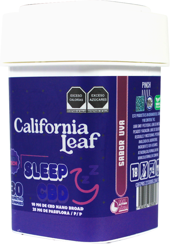 California Leaf® | Gomitas Sleep CBD (Linalool – 10 mg CBD Nano Broad) |15 ó 30 piezas.