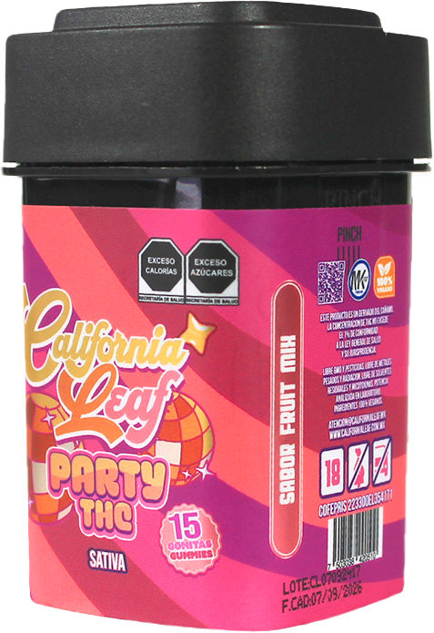 California Leaf® | Gomitas Party THC-O 50 ó 30 mg/pza | 30 o 15 piezas