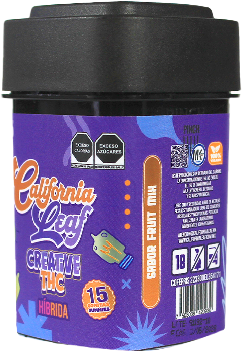 California Leaf® | Gomitas Creative Delta 8 THC 30 ó 50 mg/pza | 15, 25 ó 30 piezas